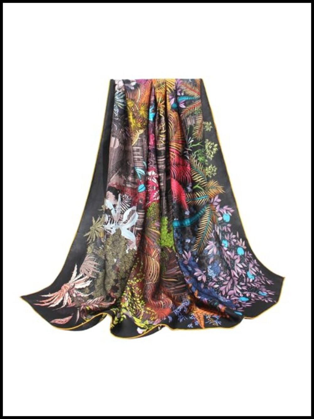 100% Mulberry Silk Scarf 43" Large Square Shawl Hair Wrap Women Gift